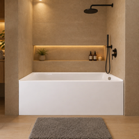 Baignoire à jupe en alcôve 3 murs certifiée CUPC 54x30 petit design moderne meilleur rapport qualité/prix baignoire de trempage portable en amérique du nord