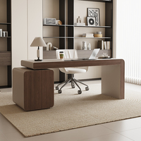 Bureau de direction de luxe moderne en bois avec design haut de gamme en bois massif en acier inoxydable pour le bureau et l'étude