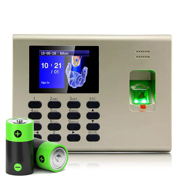 ZK K40 Built in Battery Linux System USB TCP/IP RFID Card Fingerprint Recognition Time Attendance Machine with Free Software SDK