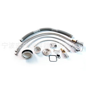 Kit de robinet en acier inoxydable tressé pour lit de lavage, eau chaude et froide, finition chromée, installation facile - Product Image 3
