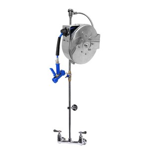 Enclosed Retractable Wall-<b>Mounted</b> Hose Reel Pull-Out <b>Spray</b> Modern High Pressure 5M/10M/13M Stainless Steel for Kitchen - Product Image 1