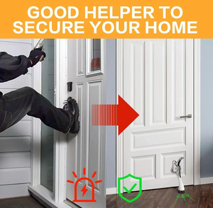 Tope de Puerta Antirrobo de un Toque, Ajustable, Resistente, de Aleación de Zinc, con Punta de Goma - Product Image 2