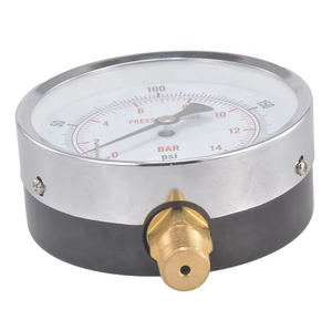 ब्लैक प्लास्टिक केस स्नैप-इन लेंस के नीचे कनेक्शन के साथ डुप्लेक्स दबाव गेज - Product Image 5