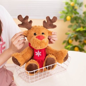 Belo <span class=keywords><strong>Tempo</strong></span> Venta caliente pequeño ciervo Navidad peluche bebé muñeca regalo de Nochebuena alce muñeca al por mayor para niños regalo - Product Image 5