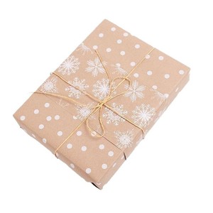 Christmas Gift Wrapping Paper Large Roll Double Sided Vintage Kraft Paper For Holiday Gift Packaging - Product Image 4