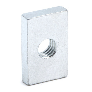 Dado Rettangolare Scorrevole in Acciaio Inox 304 M4 M5 M6 M8 M10 per Profilo in Alluminio a 10 Scanalature, Acciaio al Carbonio Zincato - Product Image 3