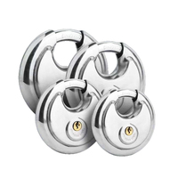 Cadenas à disque en acier inoxydable 201, 2 clés, levier unique, options multi-tailles - Antivol, résistant à la rouille, haute sécurité