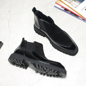 Bottes d'affaires pour hommes en cuir véritable de luxe, automne-hiver, à lacets, respirantes, semelle extérieure en caoutchouc - Product Image 5