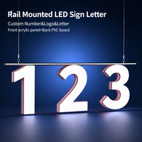 Enseigne 3D LED à lettres canal, logo personnalisé en acrylique éclairé par l'avant, signalétique commerciale, transformateur d'alimentation CC pour publicité en centre commercial