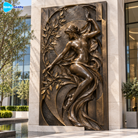 Sculpture murale artistique en bronze, relief, moulage à la cire perdue, figurine personnalisée, art métallique pour la décoration d'hôtels, de galeries, de places, de jardins et de cours.