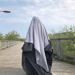 Pañuelo largo Khimars de color sólido para mujer musulmana nueva moda OEM Zifeng - Product Image 5