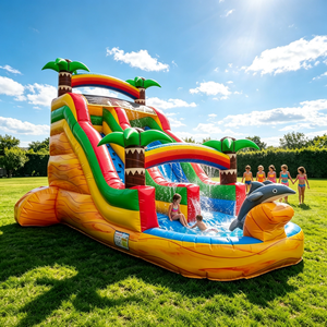 Tobogán Inflable para Niños, Piscina de Agua para Exteriores, Centro de Juegos Divertido para el Patio Trasero, Fiesta de Verano, <span class=keywords><strong>Parque</strong></span> Acuático - Product Image 3