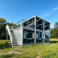 Maison conteneur préfabriquée modulaire FLKT prête pour l'énergie solaire, à économie d'énergie, type cabine, en kit plat