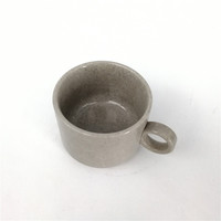 NANWEI Tasse à thé en marbre brun naturel en pierre sculptée pour cadeau ou cuisine