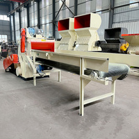 Broyeur de paillis organique à alimentation forcée haute productivité, modèle de machine à broyer les déchets de feuilles et de bois avec moteur diesel/électrique et engrenages