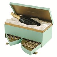 Boîte cadeau en bois rectangulaire faite à la main pour vin, pour cérémonie de mariage - 35x20x15cm, étui rigide, vente en gros, marque WonderfulPack