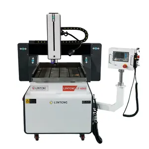 Cast Iron CNC 3D Router 3030 4040 6060 6090 4 Axis CNC Carving Milling Cutting Machine For Metal Stone 600*600 Router CNC