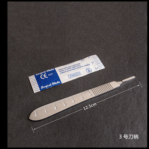 Manches de scalpel en acier inoxydable, tailles 3 et 4, avec lames dentelées pour une coupe de précision à usage industriel - Product Image 5
