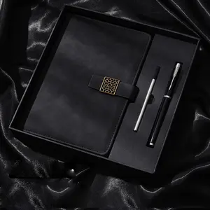 Рекламный подарок блокнот с ручкой из искусственной кожи Обложка Блокнот фольга штамповка журнал
