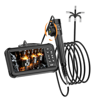 Pantalla Grande de 7 Pulgadas, 2 Vías, 360 °   Endoscopio Industrial de Inspección IP67, Herramienta Impermeable con Video HD, Boroscopio para Reparación de Motores de Automóviles