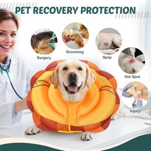 Fabrika özelleştirilmiş şişme koni köpek kedi yumuşak Pet kurtarma koruyucu köpek tasması UFO koruyucu Pet boyunluk olur - Product Image 2