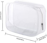 Nouvelle Trousse de Maquillage de Voyage Écologique en PVC Transparent Imperméable avec Fermeture Éclair