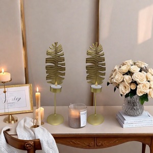 Iron Candlesticks For Romantic Dinners Table Decor Modern Bedroom Home Decoration Durable Valentine'S Day Use - Product Image 1