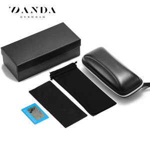 Danda Eyewear <b>Sunglasses</b> <b>Case</b> Set Leather Rectangle Zipper Pressure Resistant Storage <b>Case</b> for Eyeglasses Summer 2021 - Product Image 2