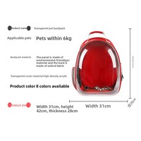 Sac à dos pour chat personnalisé en Oxford, couleur unie, transparent, respirant, portable, avec bandoulière - Transporteur pour animaux de compagnie en gros, capacité 12 kg