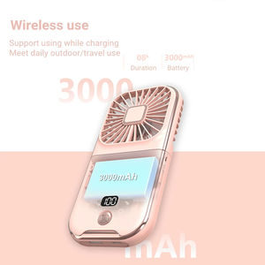 Wholesale <b>Mini</b> Portable Outdoor Hand Fan Hanging Neck USB Charging 3000mAh Battery Powered 180 Folding Wireless <b>Table</b> Air - Product Image 3