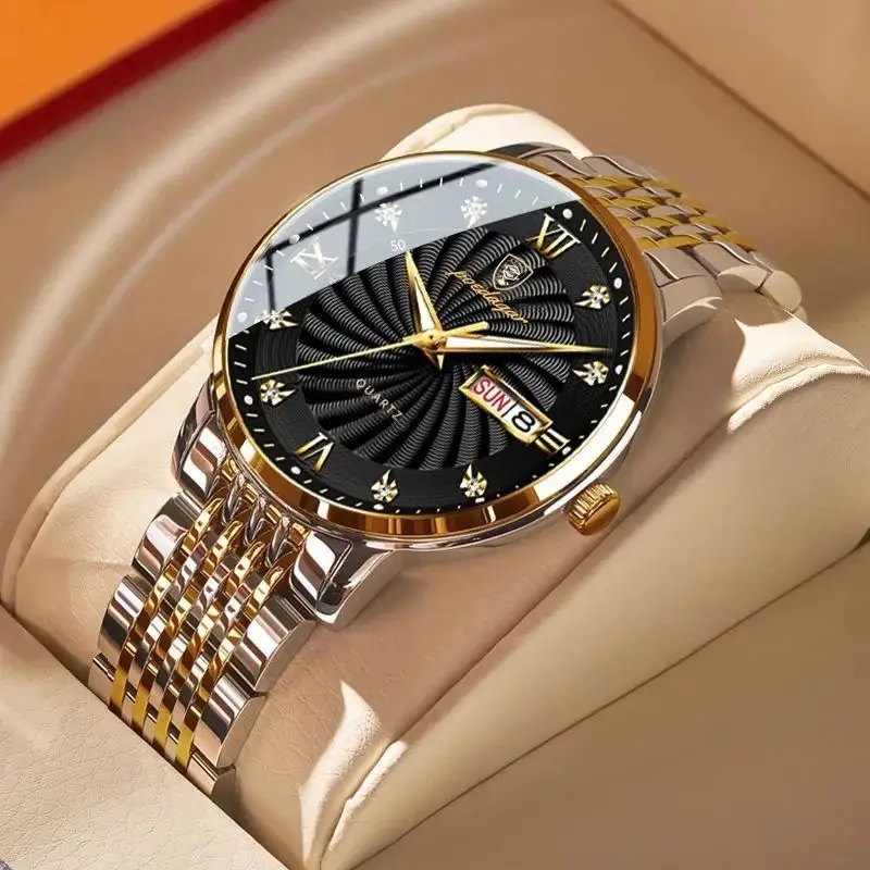 Hifive 2023 Fashion Watch For Men Stainless Steel Top Brand Luxury Waterproof Luminous Watches Men Wrist Sports Quartz Watches