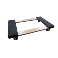 Chariot à outils en bois pour meubles 18X12 pouces/30X18 pouces Outils de déplacement d'extrémité de tapis avec 4 roulettes pivotantes