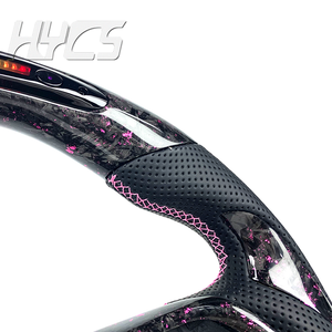 Volante Deportivo de Cuero con LED y Fibra de Carbono Forjada para Mejora del <span class=keywords><strong>Interior</strong></span> del Automóvil, Compatible con Volkswagen MK7 <span class=keywords><strong>Golf</strong></span> 7 <span class=keywords><strong>GTI</strong></span> MK6 - Product Image 5