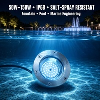Projecteur Subaquatique en Acier Inoxydable 304 IP68 RGBWA DMX512 à Changement de Couleur Automatique, Angle de Faisceau 10-120°, Résistant au Feu, Garantie 5 Ans