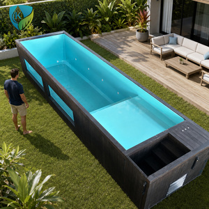 <span class=keywords><strong>Piscine</strong></span> hors sol en fibre de <span class=keywords><strong>verre</strong></span> de luxe de 20 pieds ou 40 pieds, en conteneur d'expédition, pour hôtel, complexe hôtelier ou jardin. - Product Image 6