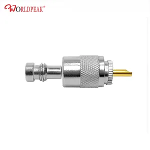 PL259 UHF Male Solder Connector Plug with UG-176 Reducer for low Loss RG58 RG8 RG8x LMR400 RG213 coax coaxial cable