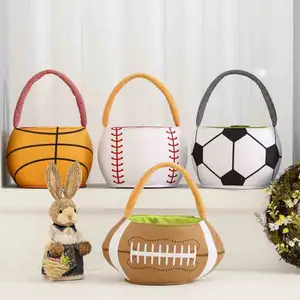 Bolsas de fieltro personalizadas para regalo de Pascuas, cesta bonita de dulces, venta al por mayor