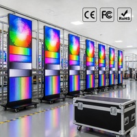 Pantalla LED para Póster IP65, 3840Hz, Alta Frecuencia de Actualización, Señalización Digital Interior, Pantalla de Pie con Animación para Promoción en Tiendas