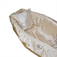 Ensemble de doublure en satin pour cercueil de style européen chinois avec matelas et couverture de cercueil Capitons - Accessoires de cercueil
