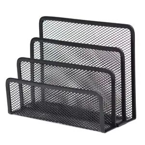 Metal Mesh Desk Organizer Desktop Brief Sortierer Mail Tray Datei Organizer Office Home Buchs tützen Buchhalter Business Black