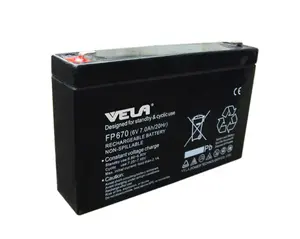 보안 및 CCTV를위한 VRLA 납산 배터리 제조업체 유지 보수 무료 배터리 6V 7ah