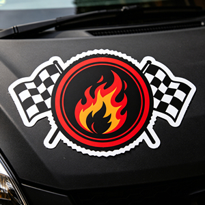 Autocollant 3D en vinyle découpé auto-adhésif noir mat doré double couche pour numéro de course, idéal pour <span class=keywords><strong>moto</strong></span> et voiture (position avant) - Product Image 2