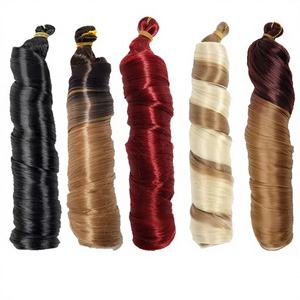 150g Mèches synthétiques françaises bouclées en spirale, grandes ondulations lâches, résistantes à la chaleur, double trame, pour tresses au <span class=keywords><strong>crochet</strong></span> - Product Image 1