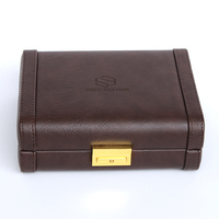 Estuche de Cigarros de Cuero de Alta Calidad con Cierre, Estuche de Cigarros Portátil de Cuero Genuino de Lujo