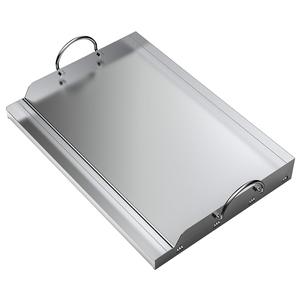 <span class=keywords><strong>Piastra</strong></span> per Barbecue Coreano da Esterno con Manico Staccabile Compatibile con <span class=keywords><strong>Gas</strong></span> Antiruggine in Acciaio Inox Argento Design Rettangolare - Product Image 1