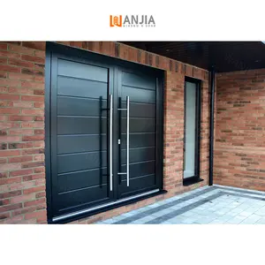 Wanjia Externe Franse Aluminium Deur Buitenkant Voordeur Aluminium Toegangsdeur