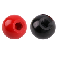 Poignées sphériques en bakélite, couleur noir et rouge, modernes, écologiques, installation facile, pour salon, cuisine, salle de bain, hôtel, tiroir, commode