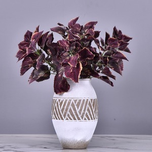 KEWEI T779 Golden Fournisseur Soie Violet Feuilles de <span class=keywords><strong>Basilic</strong></span> Fleurs Artificielles de Haute Qualité pour la Décoration de la Maison de Mariage - Product Image 2
