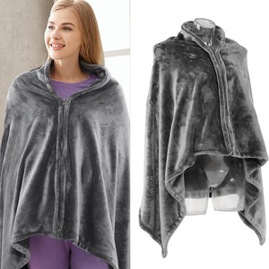 Châle chauffant électrique en polaire rechargeable USB, couverture chauffante unisexe couleur unie toutes saisons, idéal pour la sieste au bureau, cape anti-froid - Product Image 1