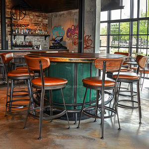 Ensembles de meubles de <span class=keywords><strong>bar</strong></span> rétro pour discothèque, bistrot commercial, tables rondes et chaises de <span class=keywords><strong>bar</strong></span> à prix plus bas, tabourets hauts - Product Image 5